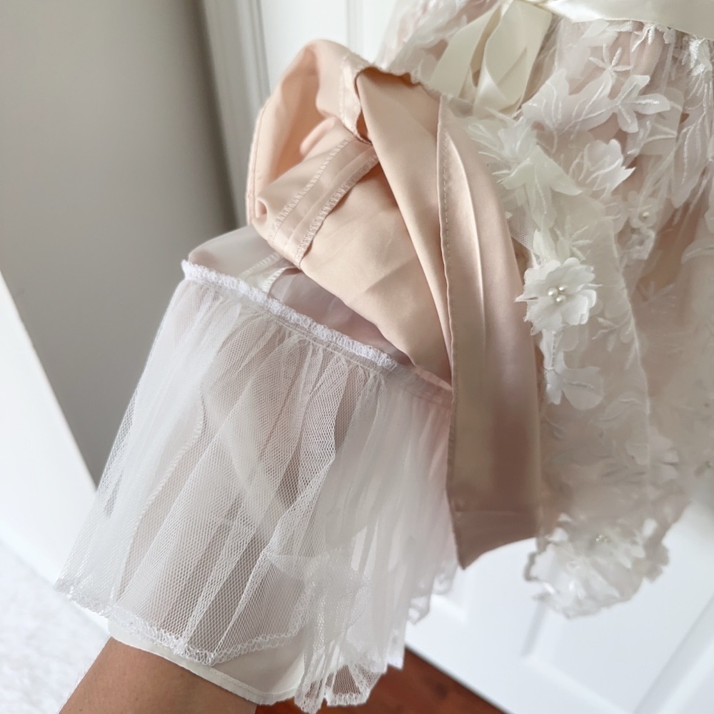 Rare Editions Gold and Pink Ruffled Tiered Dress - Picture 8 of 11